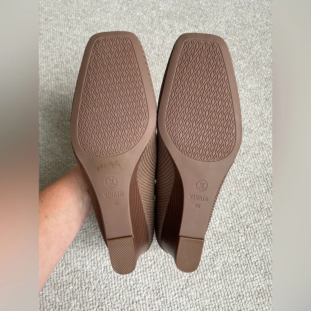 NWOB Vivaia Margot Square-Toe Wedge Pro, Espresso, Size US 9 (EU 40) - Picture 9 of 9
